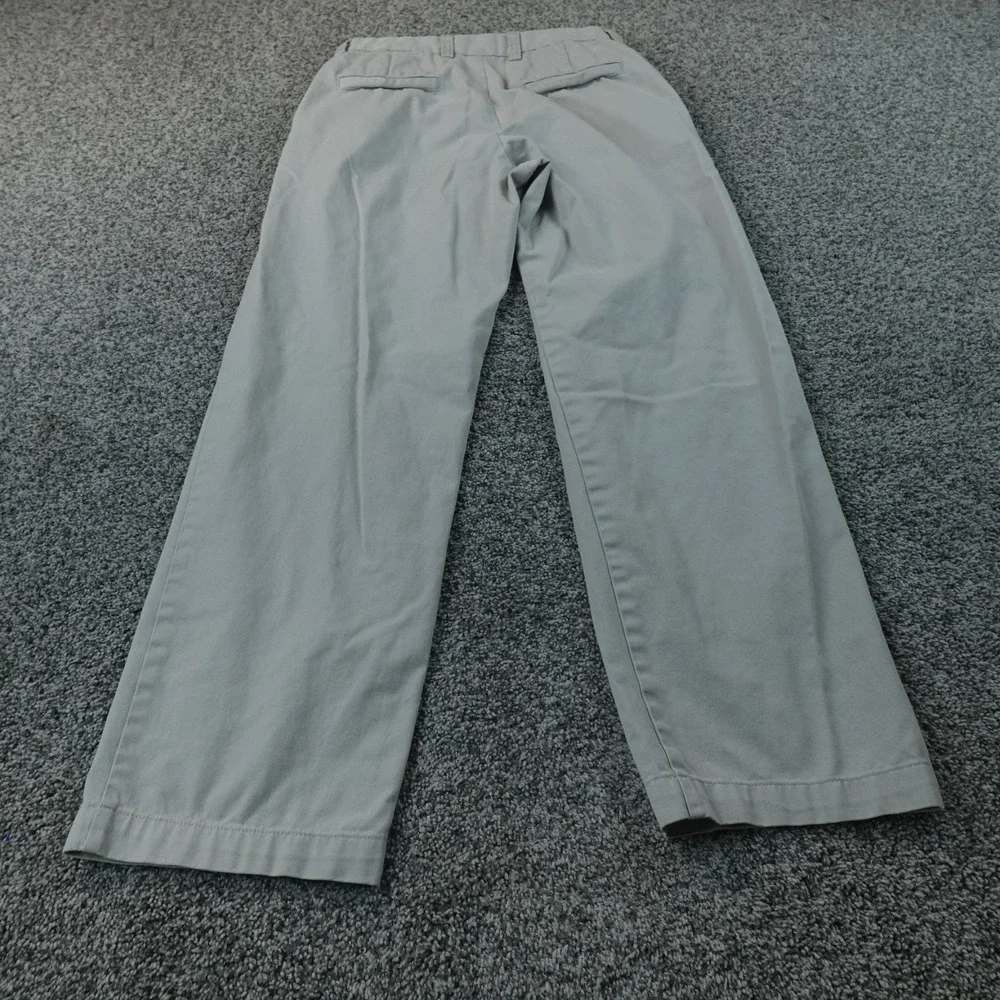 Gap‎ Pants Mens 31X32 Beige White Chino Trouser Flat Front Straight Leg Casual